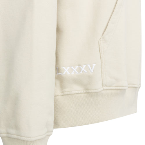 Cream Cotton Embroidered A-T FIVE Hoodie