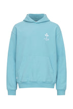 Blue Cotton Embroidered A-T FIVE Hoodie