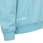 Blue Cotton Embroidered A-T FIVE Hoodie