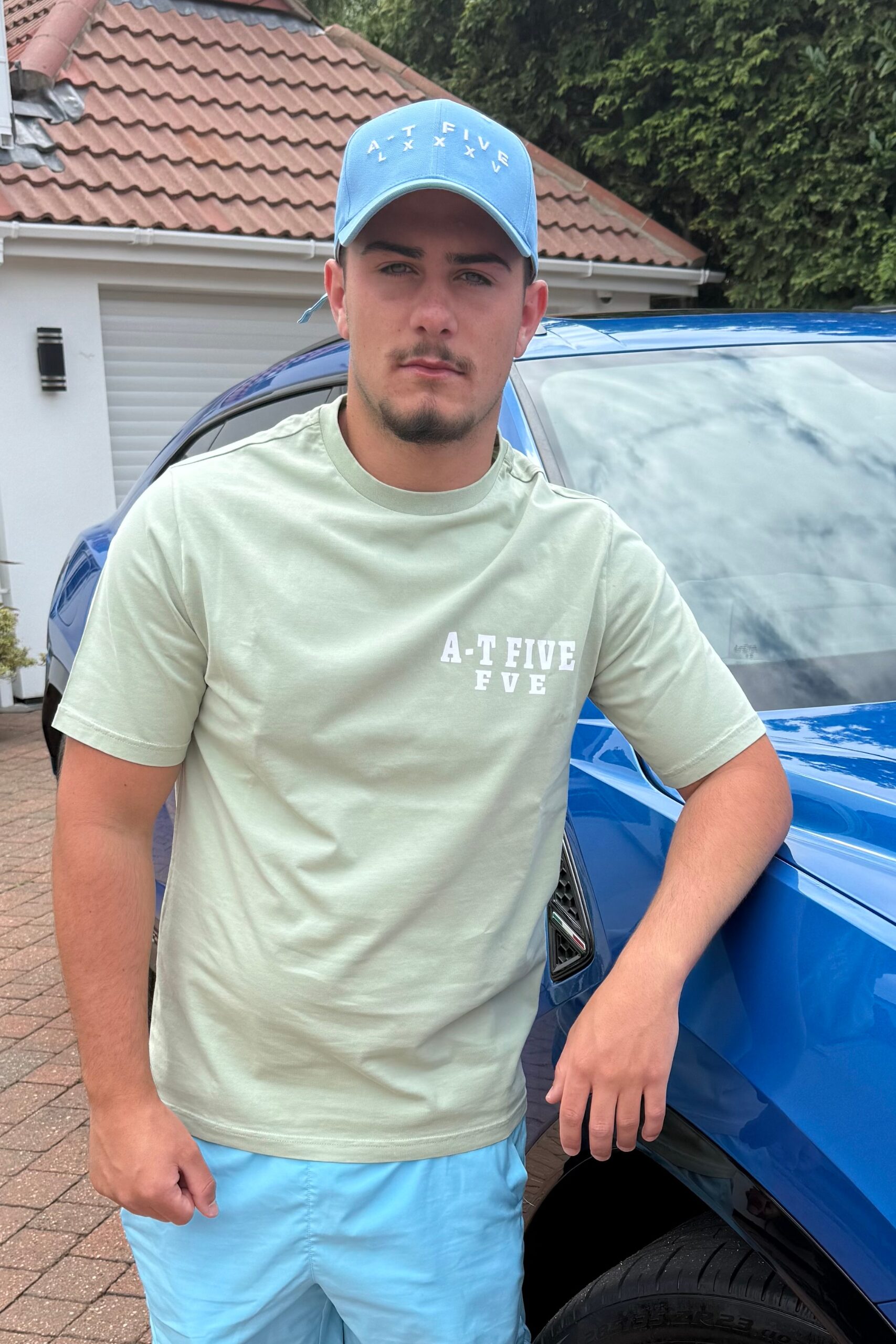 A-T FIVE First Edition Back Printed T-Shirt Sage - Image 3