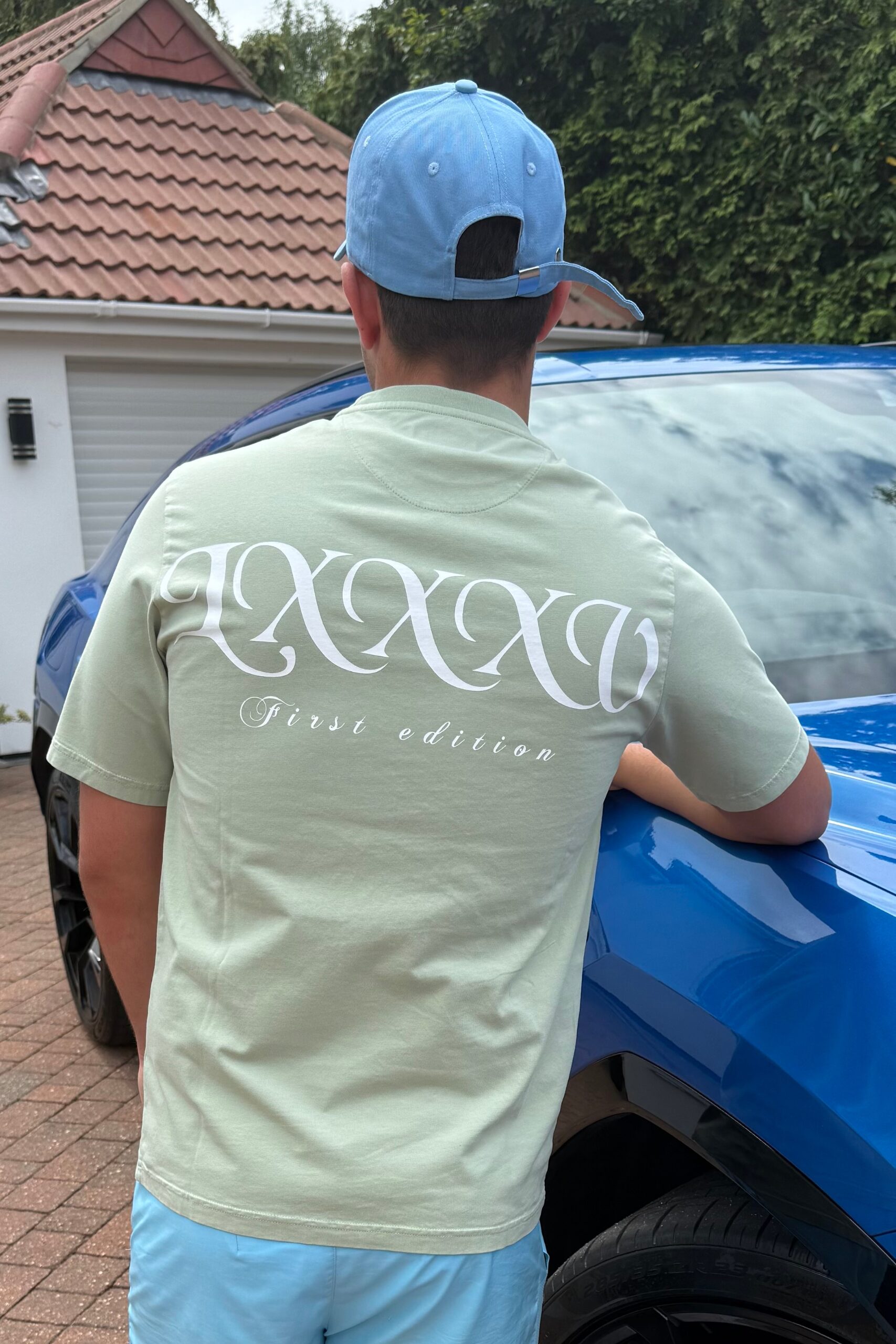 A-T FIVE First Edition Back Printed T-Shirt Sage - Image 4